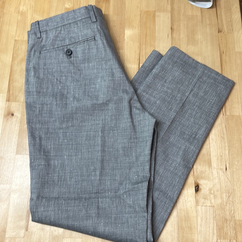 Theory Size 32 Mayer Grey Melange Summer suiting pant
